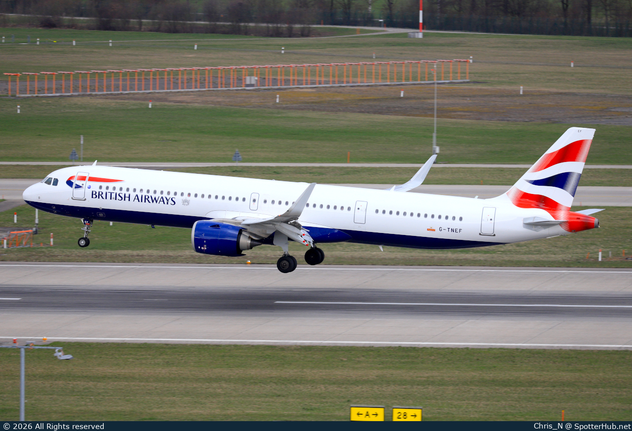 Photo of G-TNEF - Airbus A321-251NX operated by British Airways