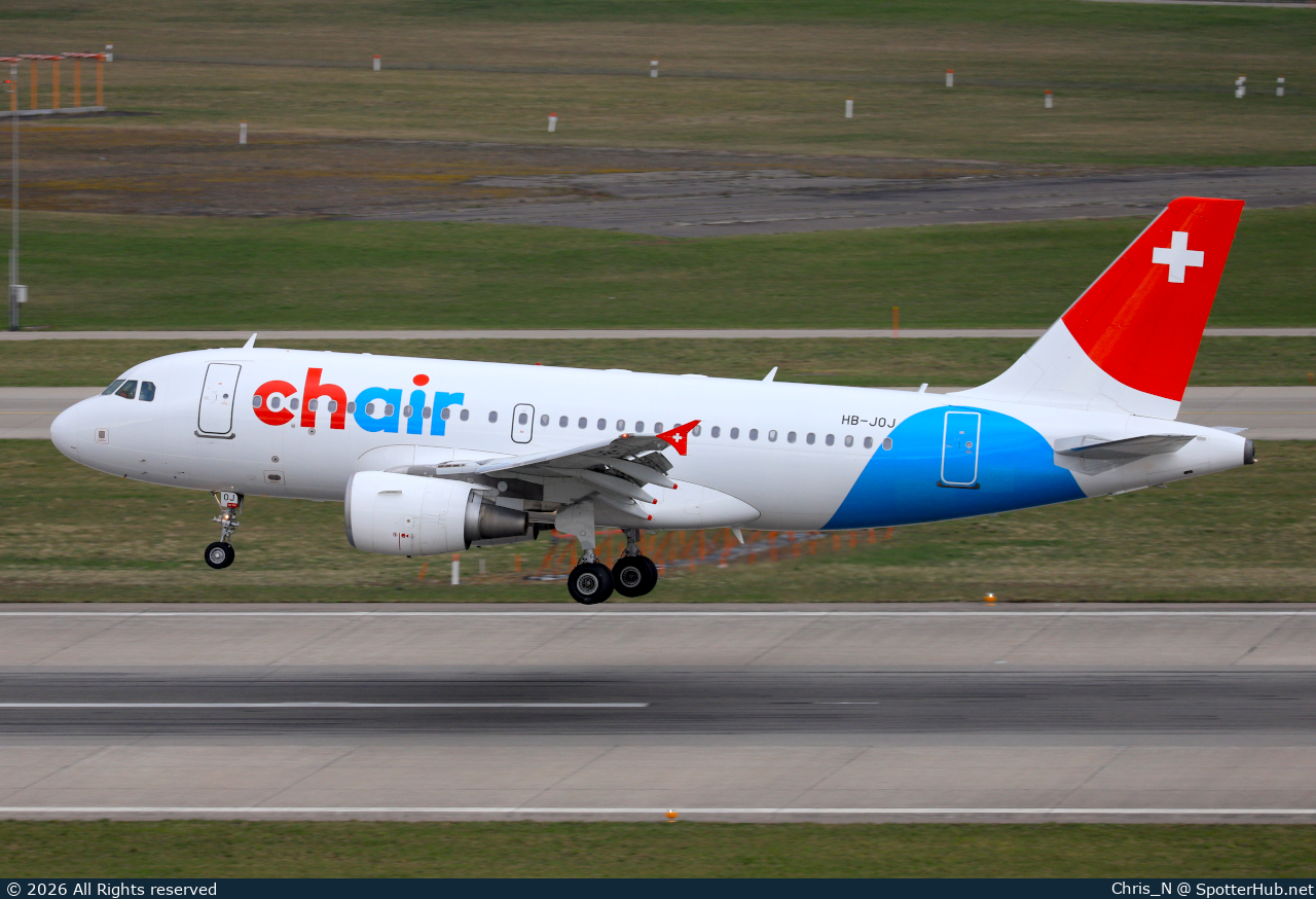 Photo of HB-JOJ - Airbus A319-112 operated by Chair Airlines