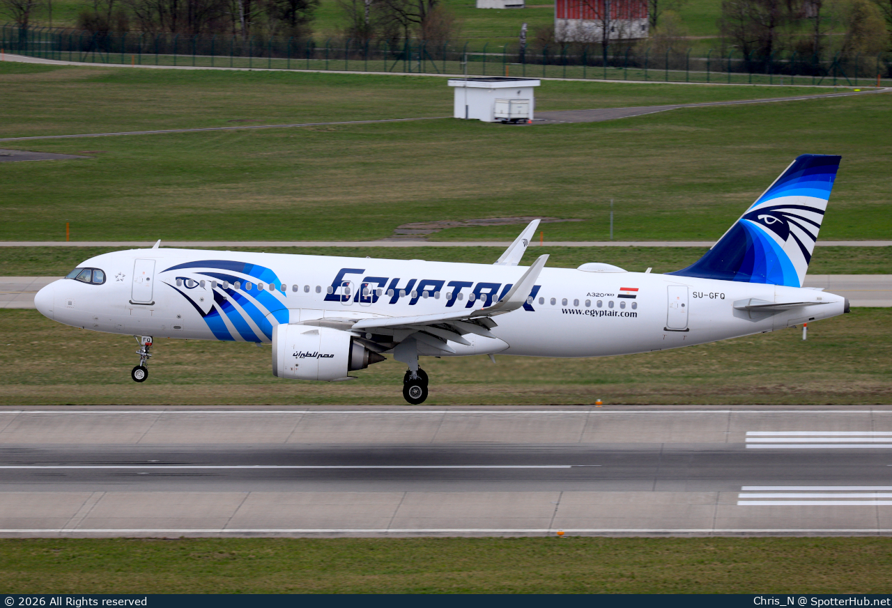 Photo of SU-GFQ - Airbus A320-251N operated by Egyptair