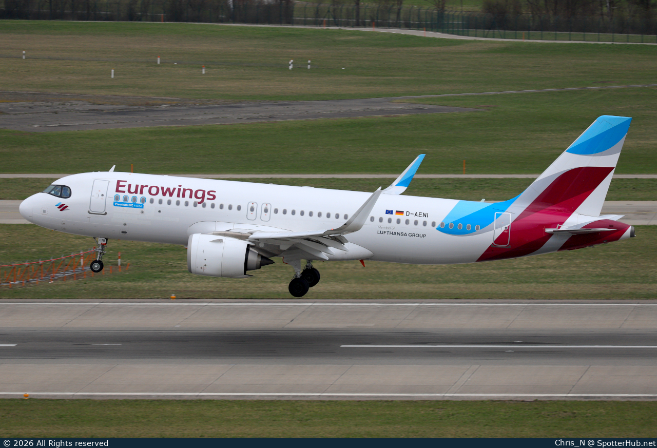 Photo of D-AENI - Airbus A320-251N operated by Eurowings