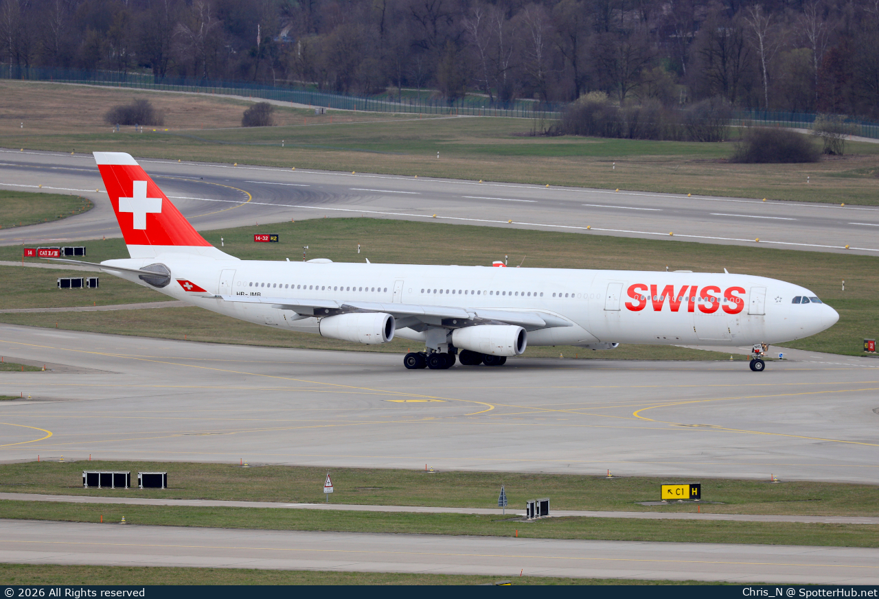 Photo of HB-JMB - Airbus A340-313 operated by Swiss International Air Lines