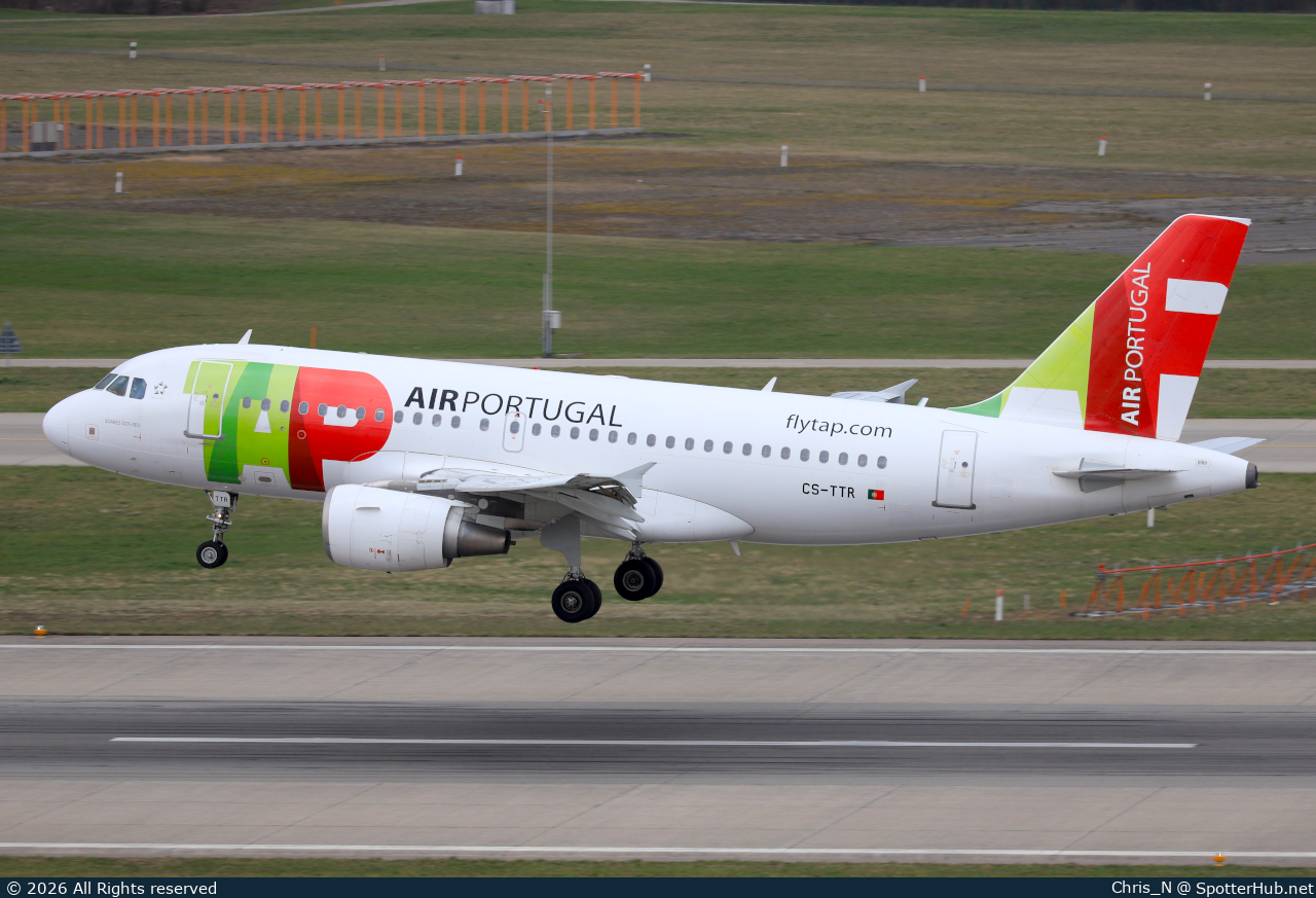 Photo of CS-TTR - Airbus A319-112 operated by TAP Air Portugal