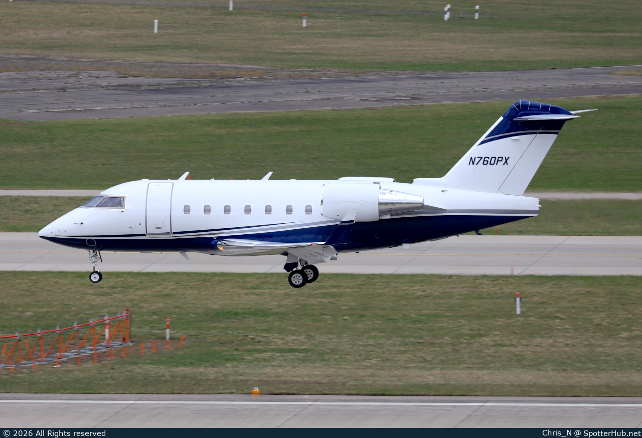 Photo of N760PX - Bombardier Challenger 604 operated by Private