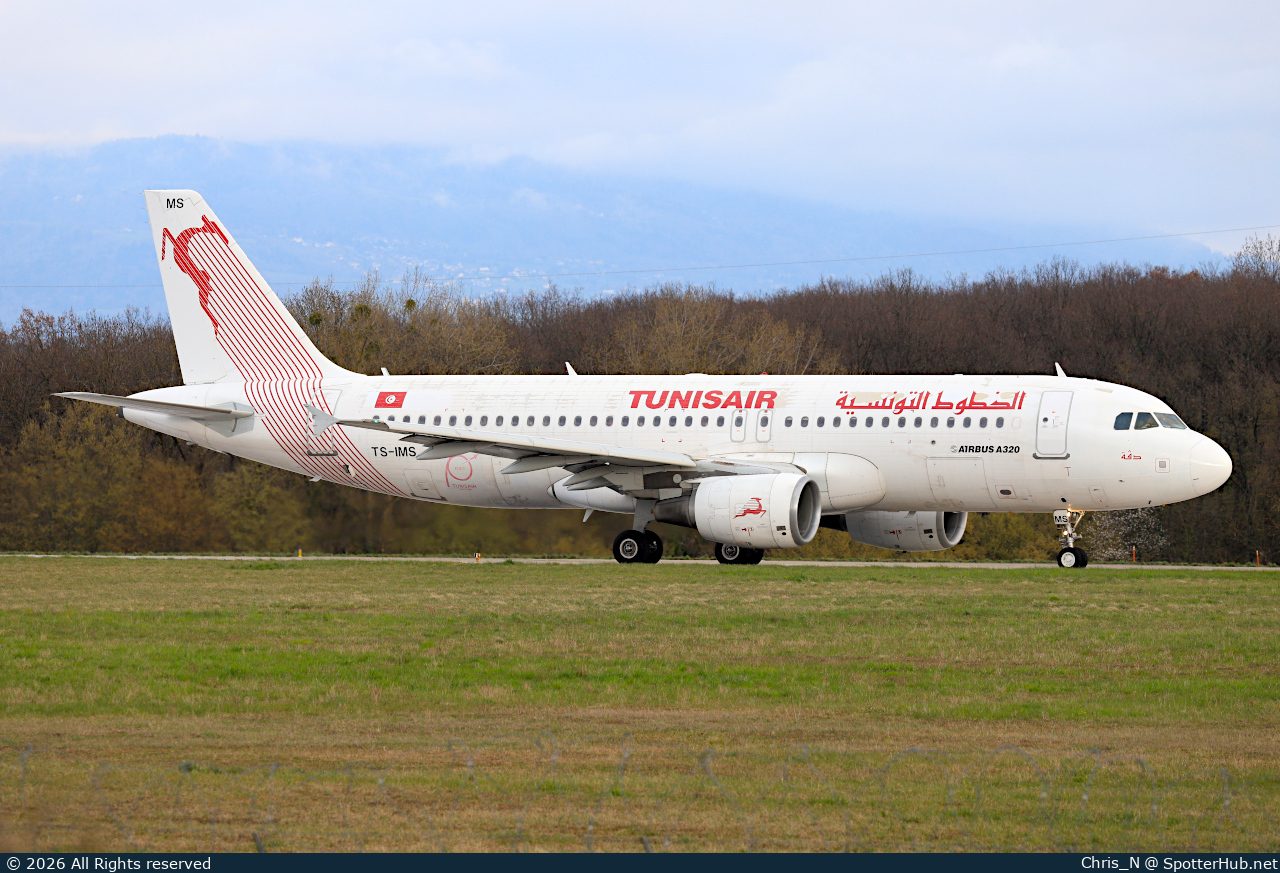 Photo of TS-IMS - Airbus A320-214 operated by Tunisair