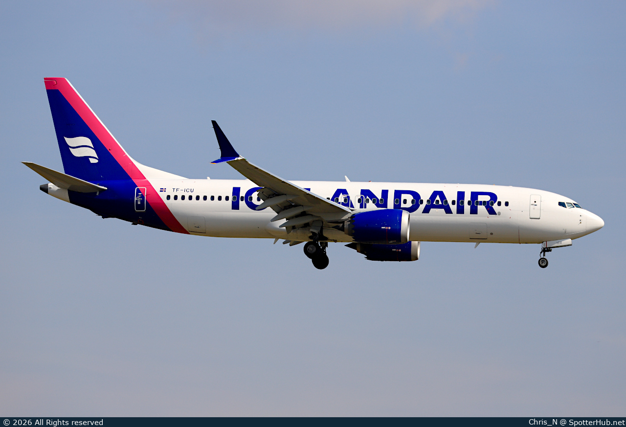 Photo of TF-ICU - Boeing 737 MAX 8 operated by Icelandair