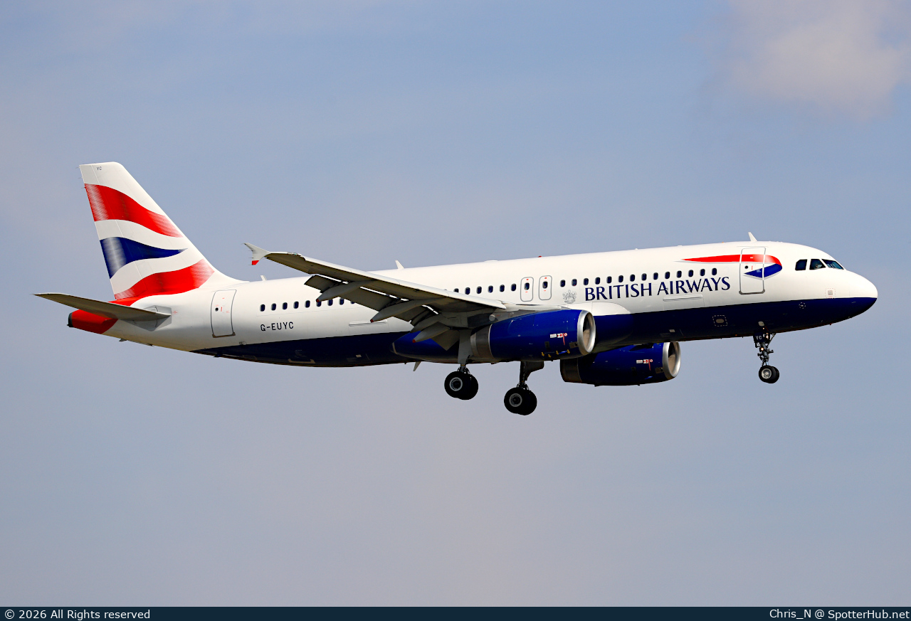 Photo of G-EUYC - Airbus A320-232 operated by British Airways