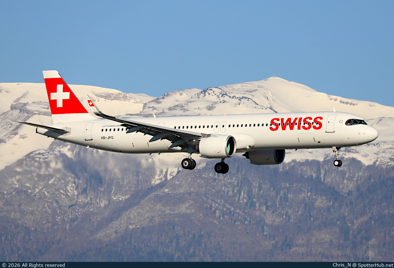 Photo of HB-JPG - Airbus A321-271NX operated by Swiss International Air Lines