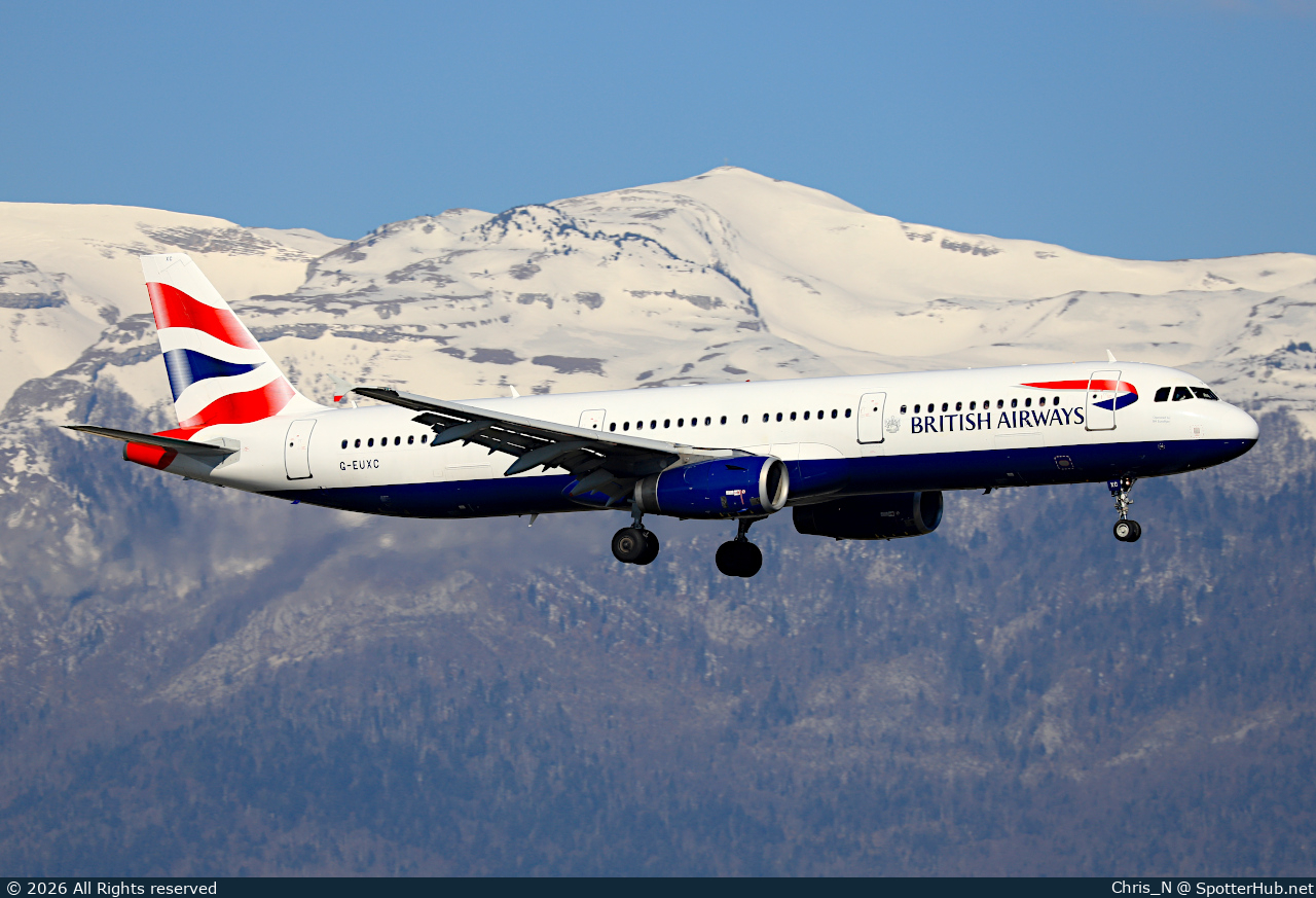 Photo of G-EUXC - Airbus A321-231 operated by British Airways (opb BA Euroflyer)