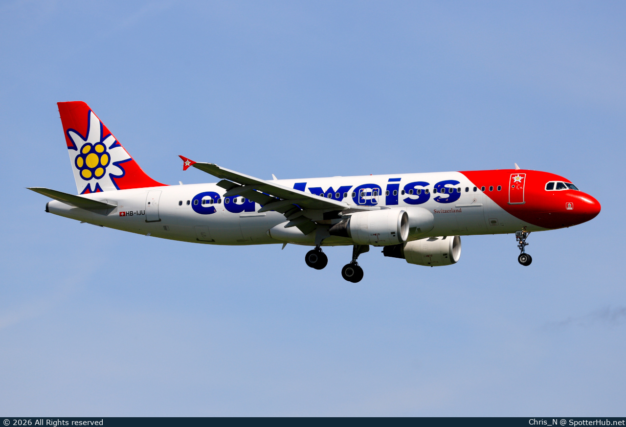 Photo of HB-IJU - Airbus A320-214 operated by Edelweiss Air