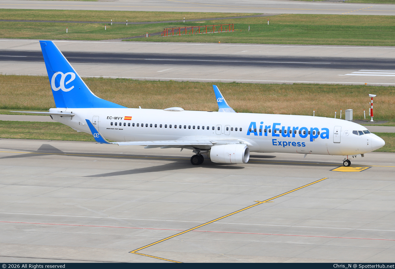 Photo of EC-MVY - Boeing 737-85P operated by Air Europa