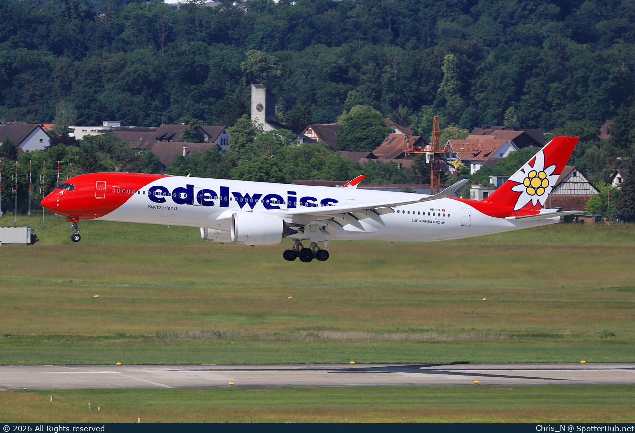 Photo of HB-IHA - Airbus A350-941 operated by Edelweiss Air