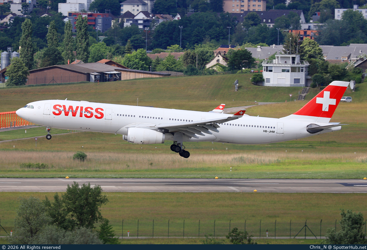 Photo of HB-JHM - Airbus A330-343 operated by Swiss International Air Lines