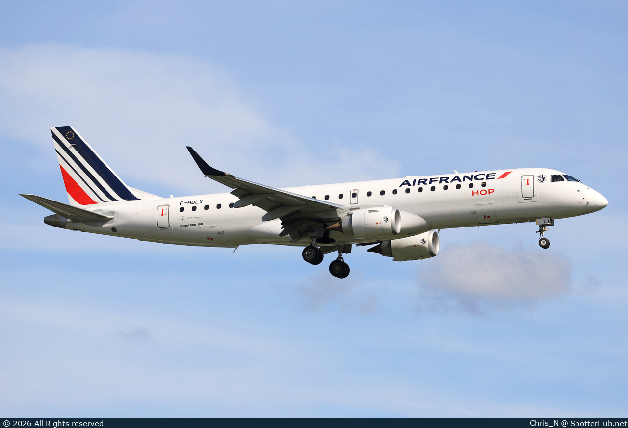 Photo of F-HBLX - Embraer ERJ-190STD operated by Air France HOP