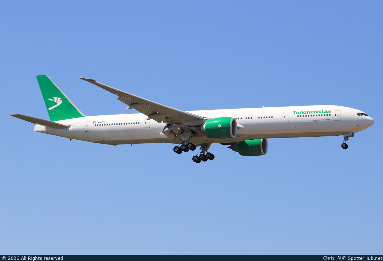 Photo of EZ-A782 - Boeing 777-367(ER) operated by Turkmenistan Airlines