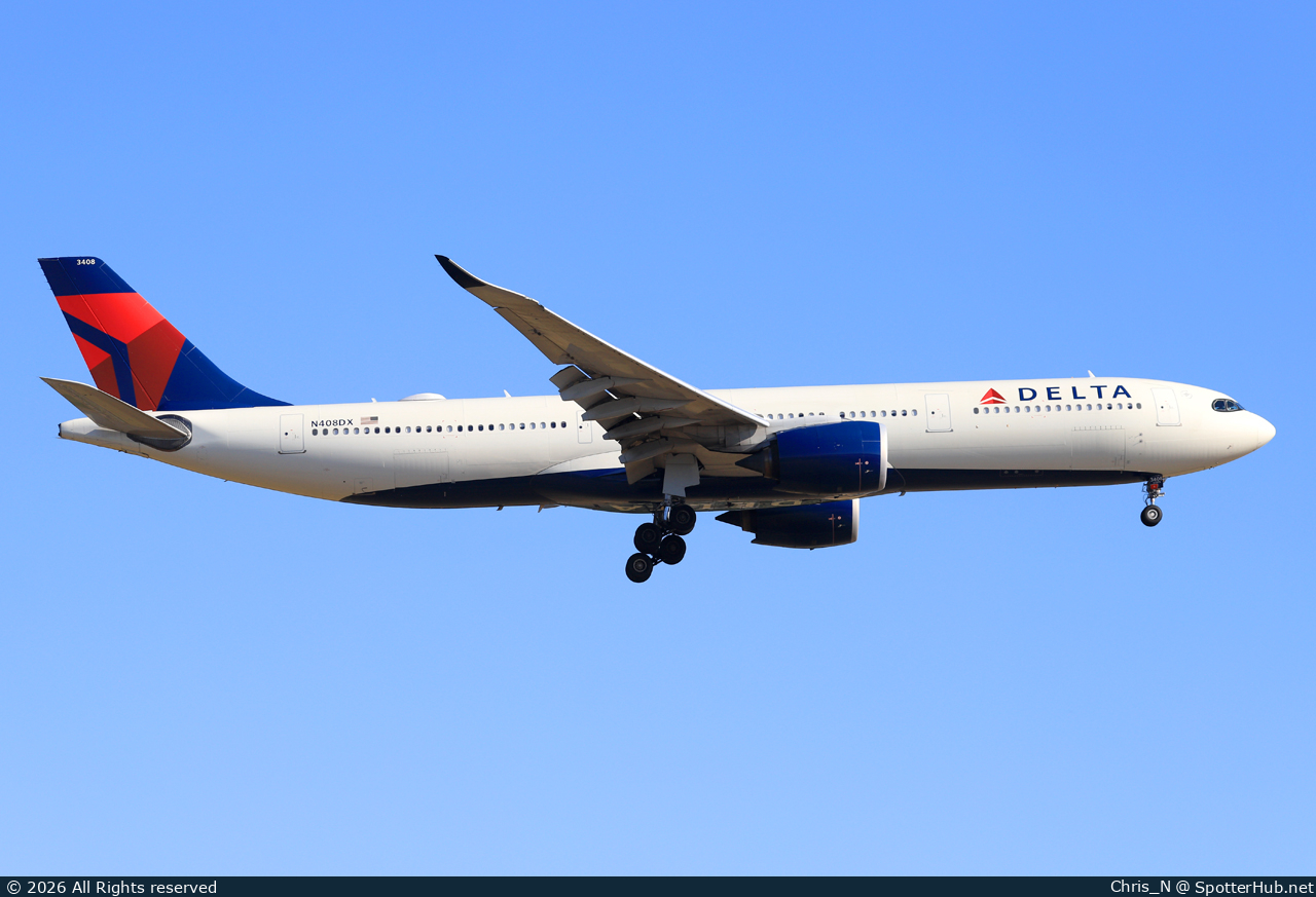 Photo of N408DX - Airbus A330-941 operated by Delta Air Lines