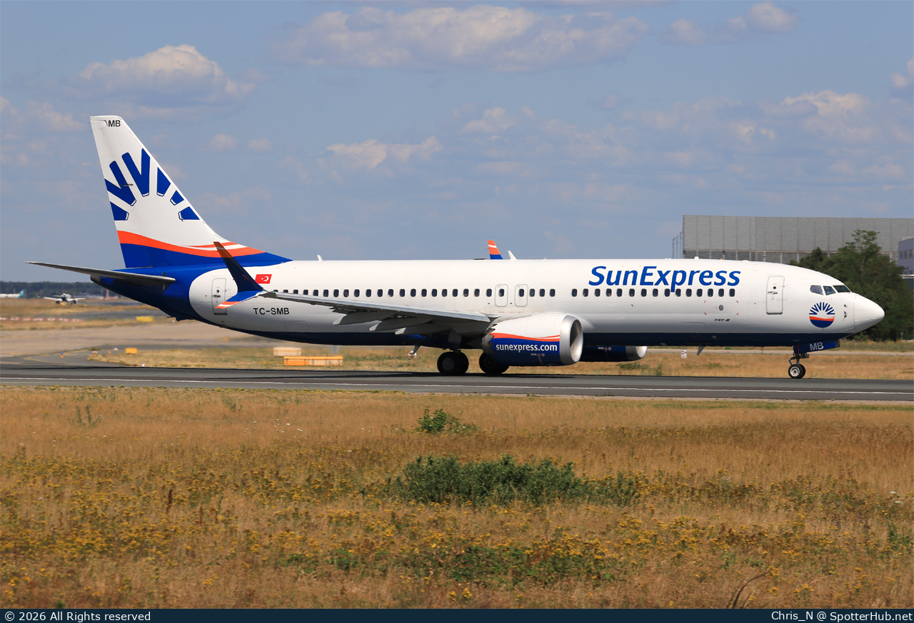 Photo of TC-SMB - Boeing 737 MAX 8 operated by SunExpress