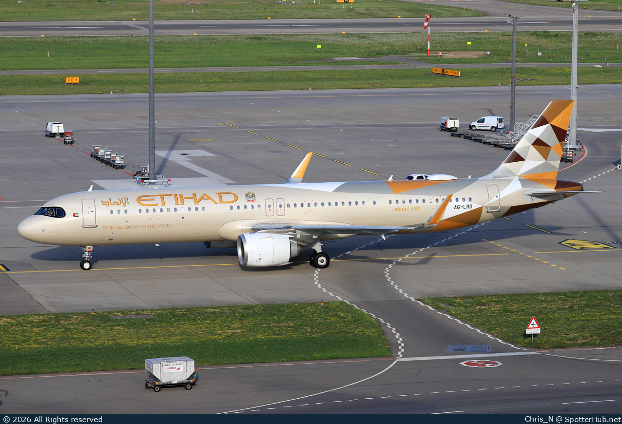 Photo of A6-LRD - Airbus A321-251NX operated by Etihad Airways