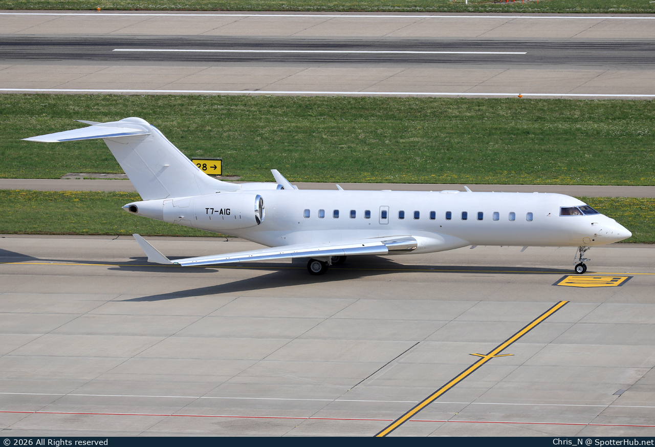 Photo of T7-AIG - Bombardier Global 6000 operated by Global Jet Switzerland