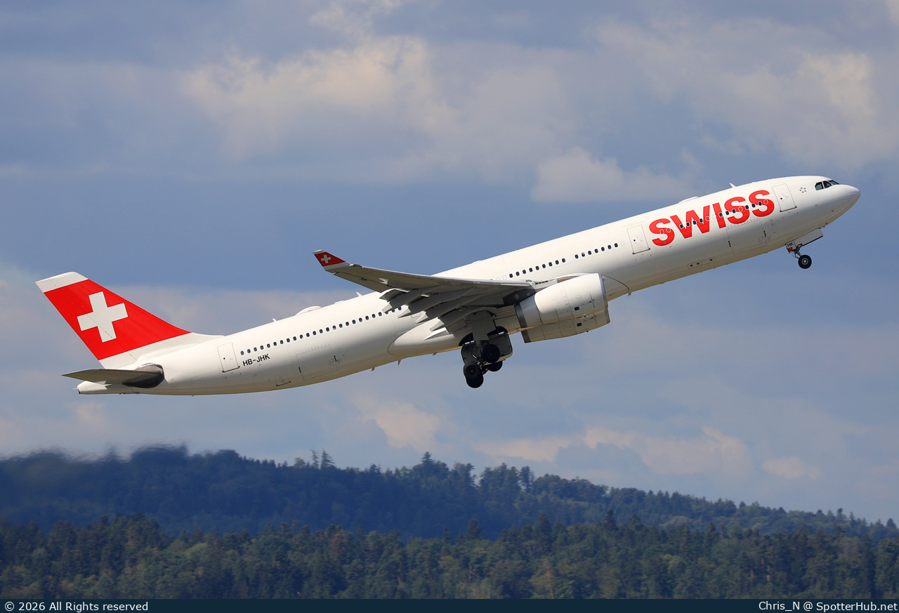 Photo of HB-JHK - Airbus A330-343 operated by Swiss International Air Lines