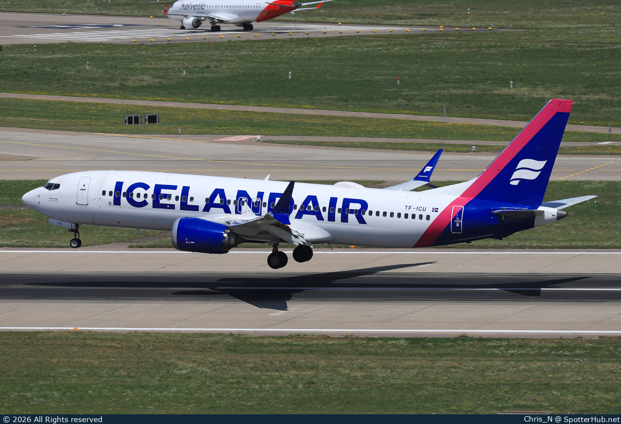 Photo of TF-ICU - Boeing 737 MAX 8 operated by Icelandair
