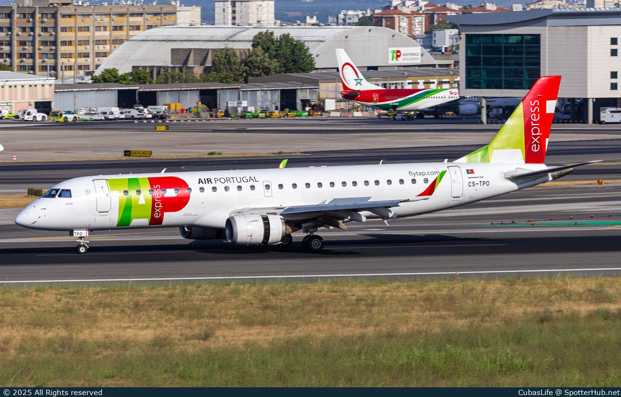 Photo of CS-TPO - Embraer ERJ-190LR operated by TAP Express (opb Portugália Airlines)