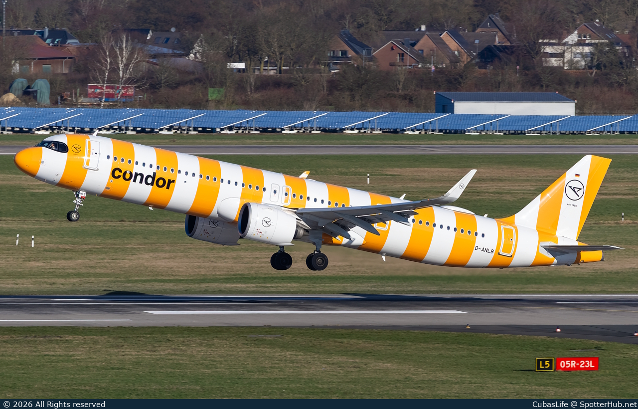 Photo of D-ANLB - Airbus A321-271NX operated by Condor