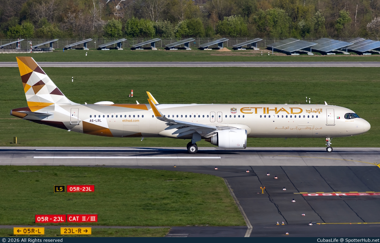 Photo of A6-LRL - Airbus A321-251NX operated by Etihad Airways
