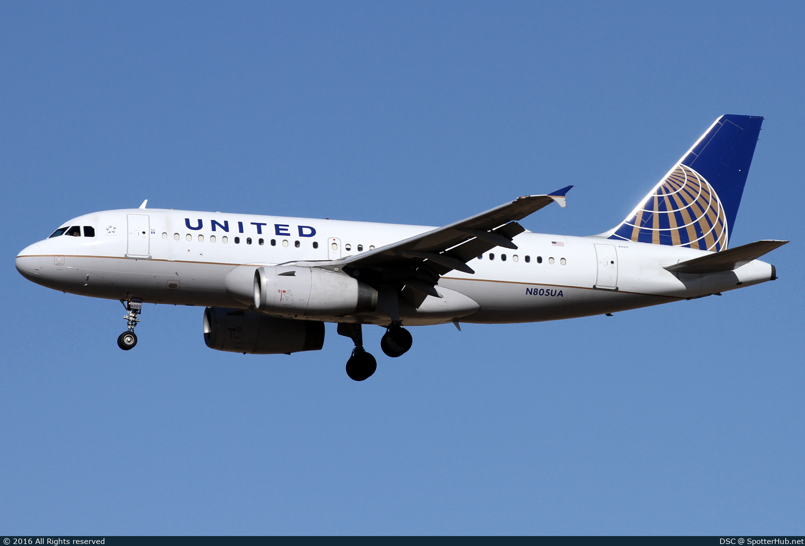 Photo of N805UA - Airbus A319-131 operated by United Airlines