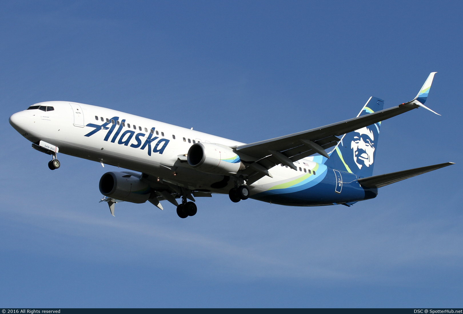 Photo of N549AS - Boeing 737-8FH operated by Alaska Airlines