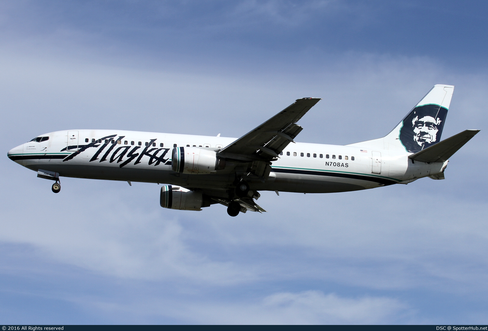 Photo of N708AS - Boeing 737-490 operated by Alaska Airlines