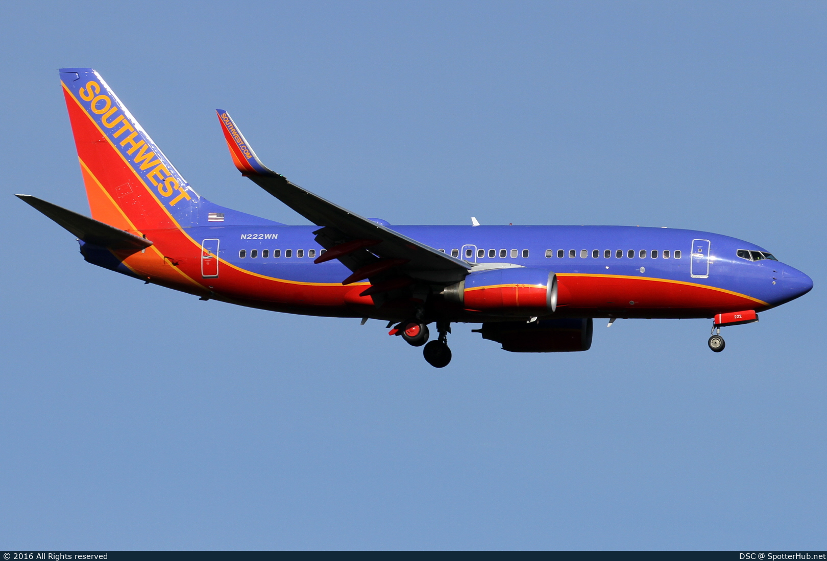 Photo of N222WN - Boeing 737-7H4 operated by Southwest Airlines