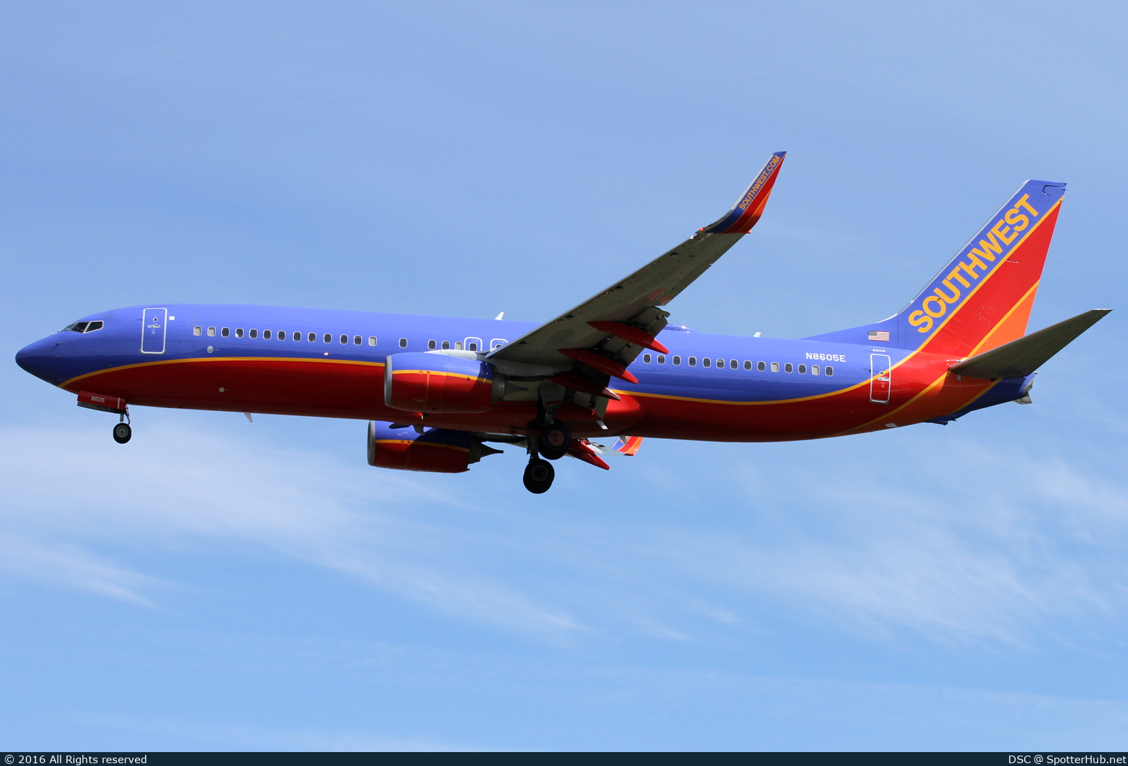 Photo of N8605E - Boeing 737-8H4 operated by Southwest Airlines