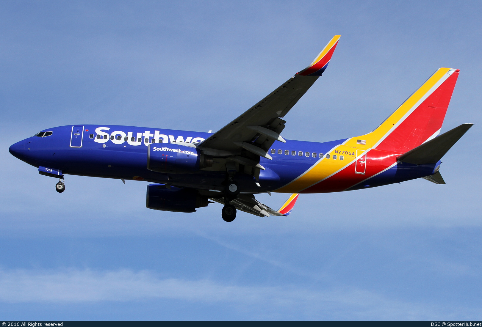 Photo of N7705A - Boeing 737-76N operated by Southwest Airlines