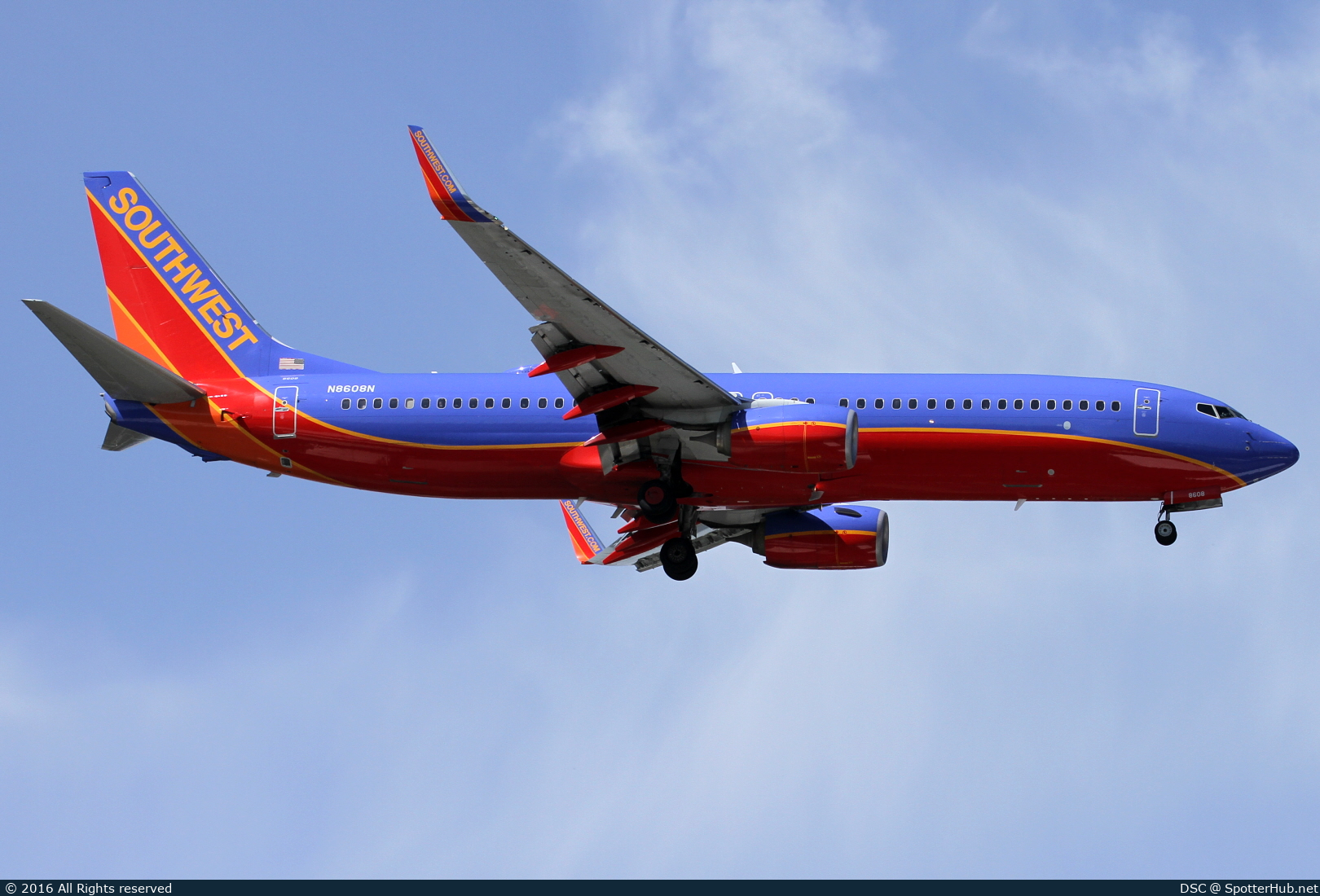 Photo of N8608N - Boeing 737-8H4 operated by Southwest Airlines
