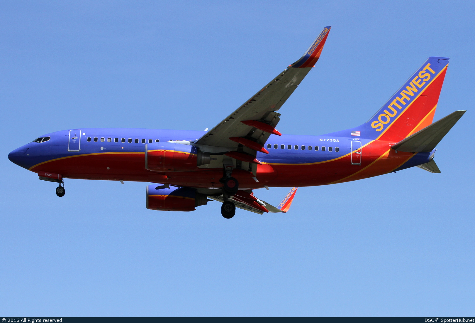 Photo of N7735A - Boeing 737-7BD operated by Southwest Airlines