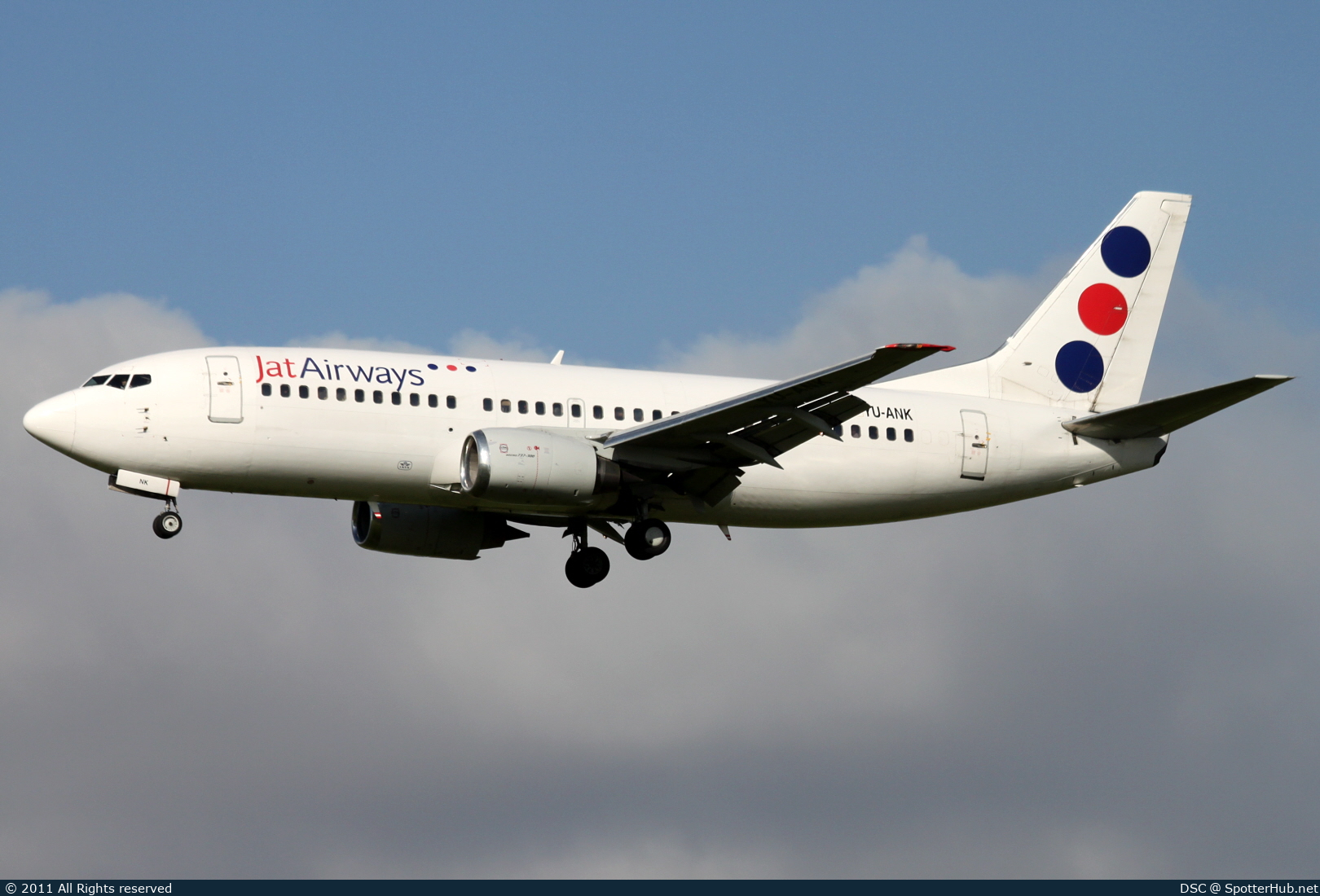 Photo of YU-ANK - Boeing 737-3H9 operated by Jat Airways