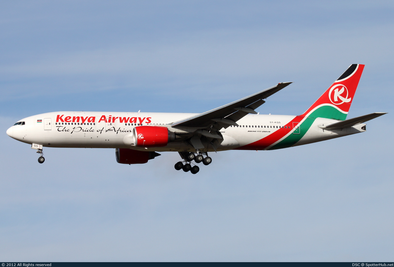 Photo of 5Y-KQS - Boeing 777-2U8(ER) operated by Kenya Airways