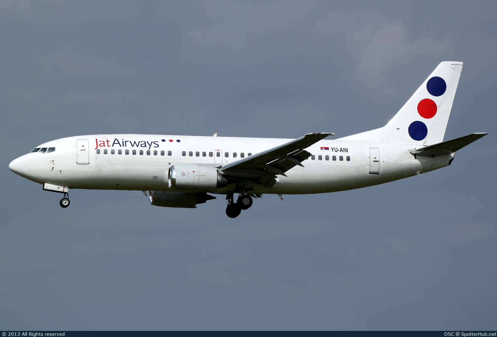 Photo of YU-ANI - Boeing 737-3H9 operated by Jat Airways