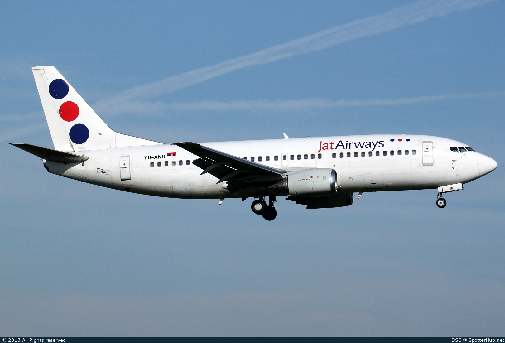 Photo of YU-AND - Boeing 737-3H9 operated by Jat Airways