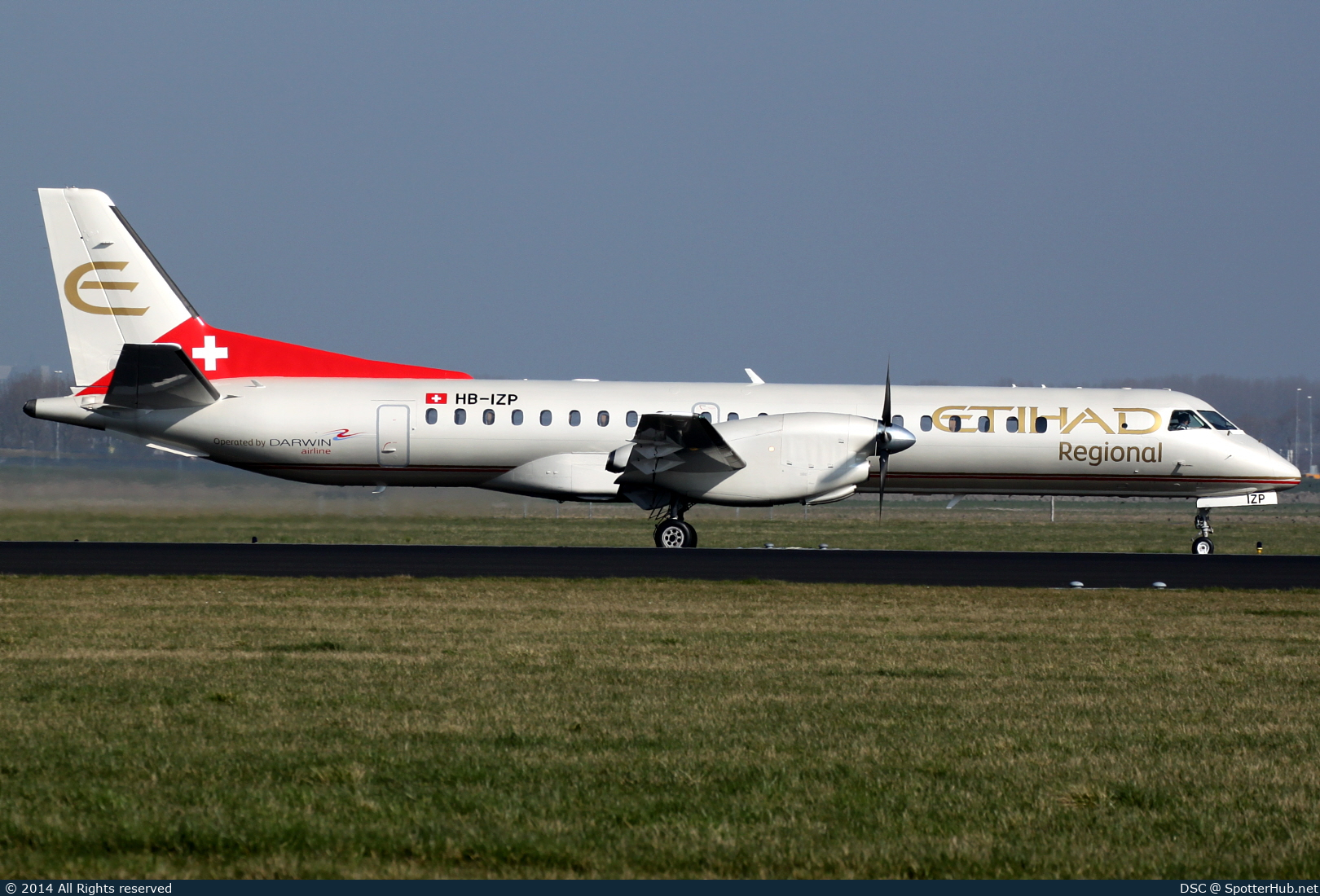 Photo of HB-IZP - Saab 2000 operated by Etihad Regional (opb Darwin Airline)