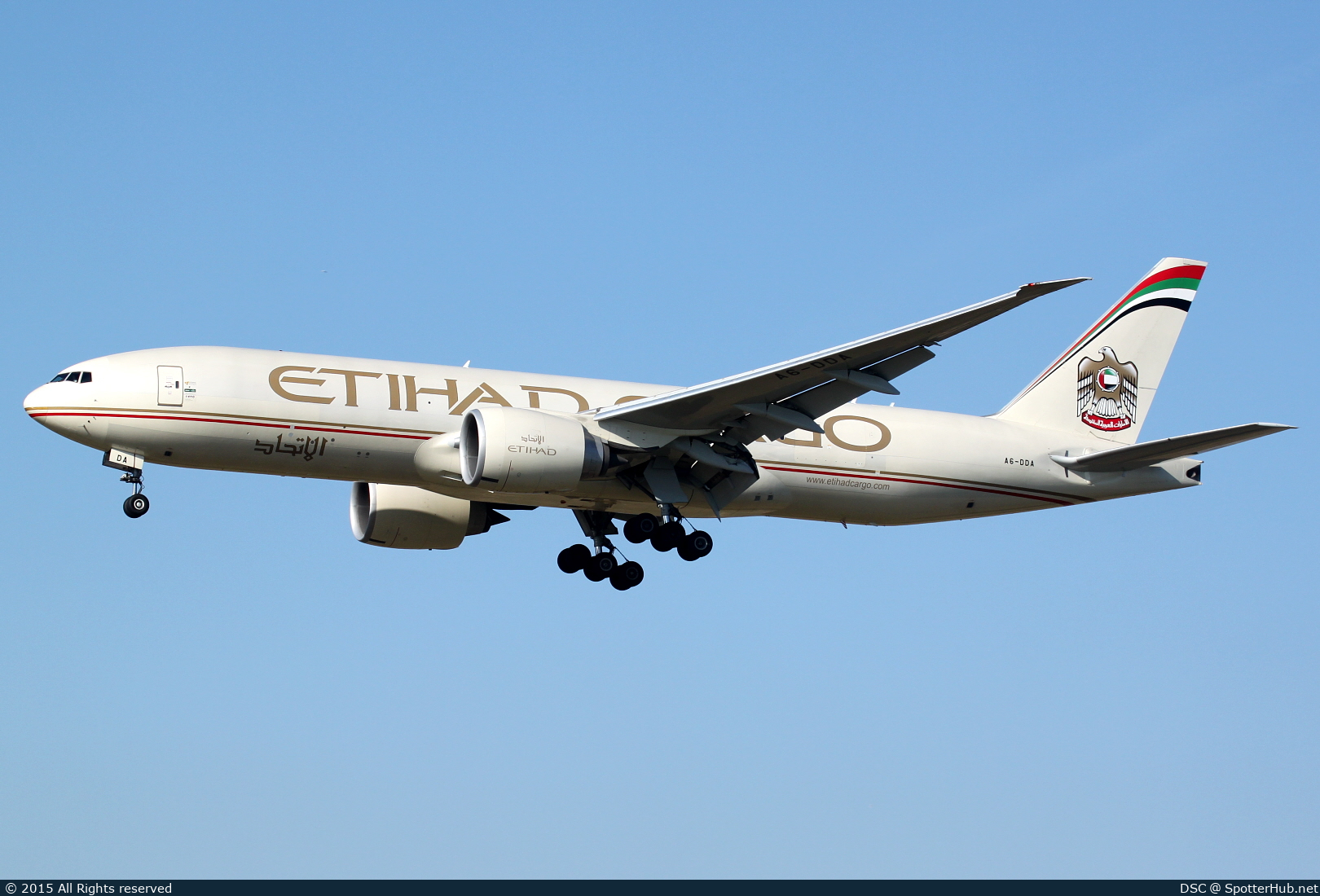 Photo of A6-DDA - Boeing 777-FFX operated by Etihad Cargo