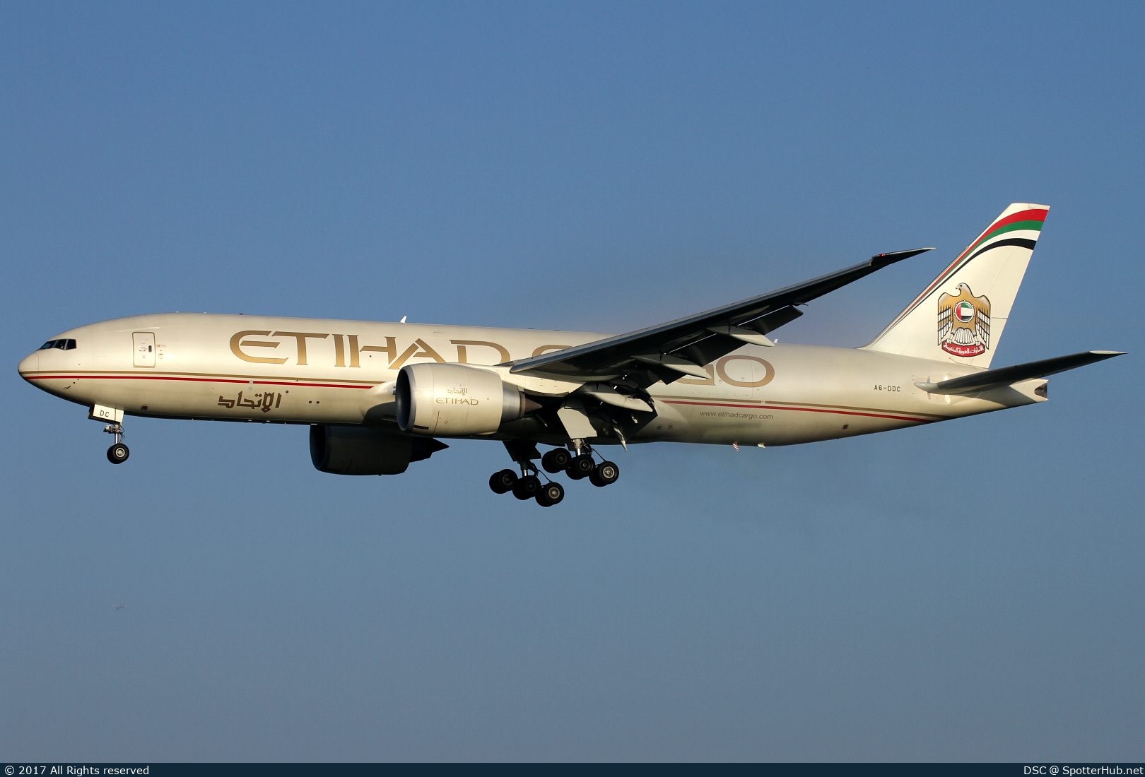 Photo of A6-DDC - Boeing 777-FFX operated by Etihad Cargo