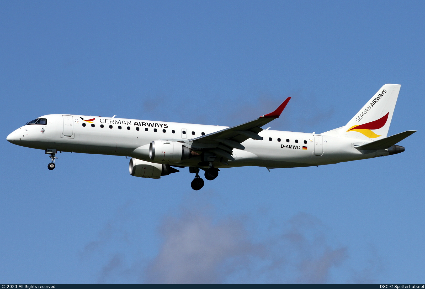 Photo of D-AMWO - Embraer ERJ-190AR operated by German Airways