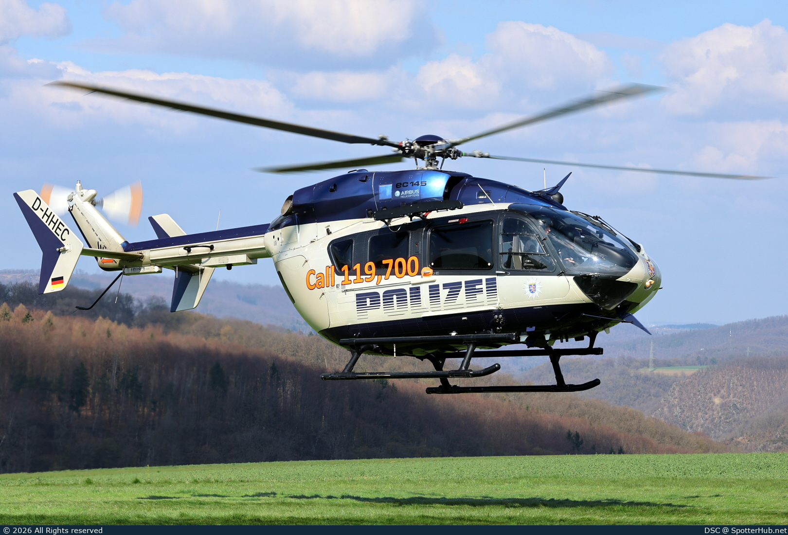 Photo of D-HHEC - Eurocopter EC145 operated by German Police - Polizeifliegerstaffel Hessen