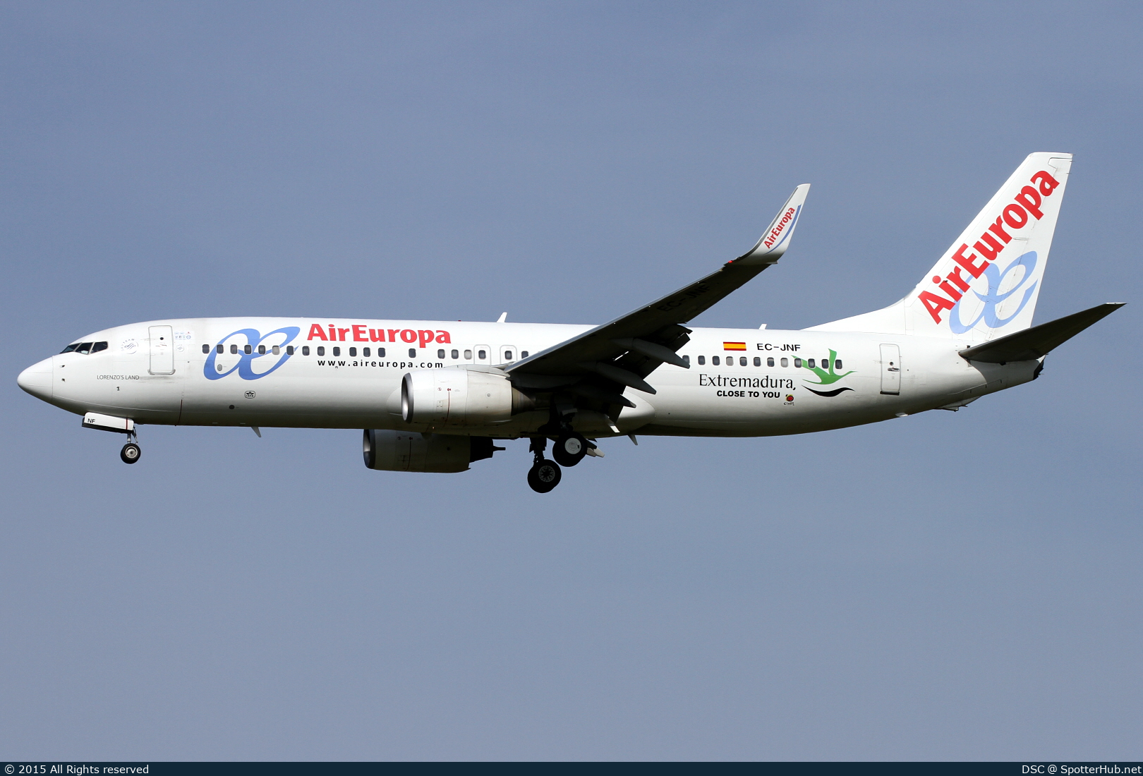 Photo of EC-JNF - Boeing 737-85P operated by Air Europa