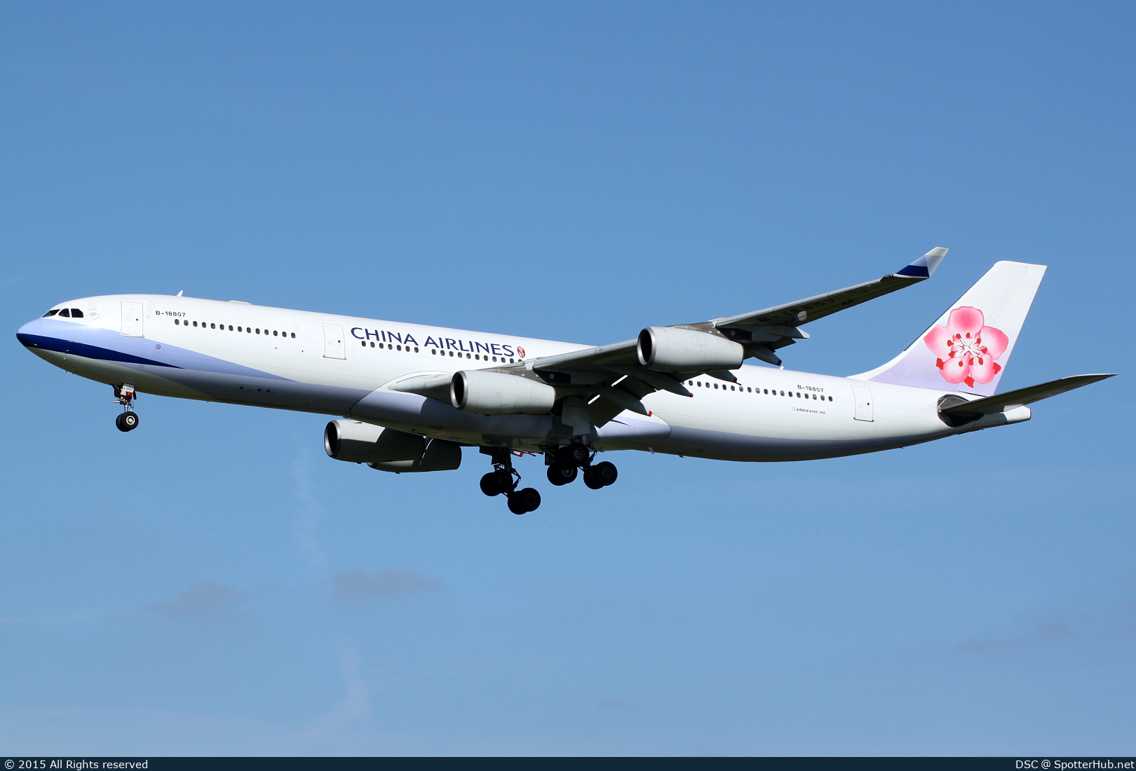 Photo of B-18807 - Airbus A340-313 operated by China Airlines