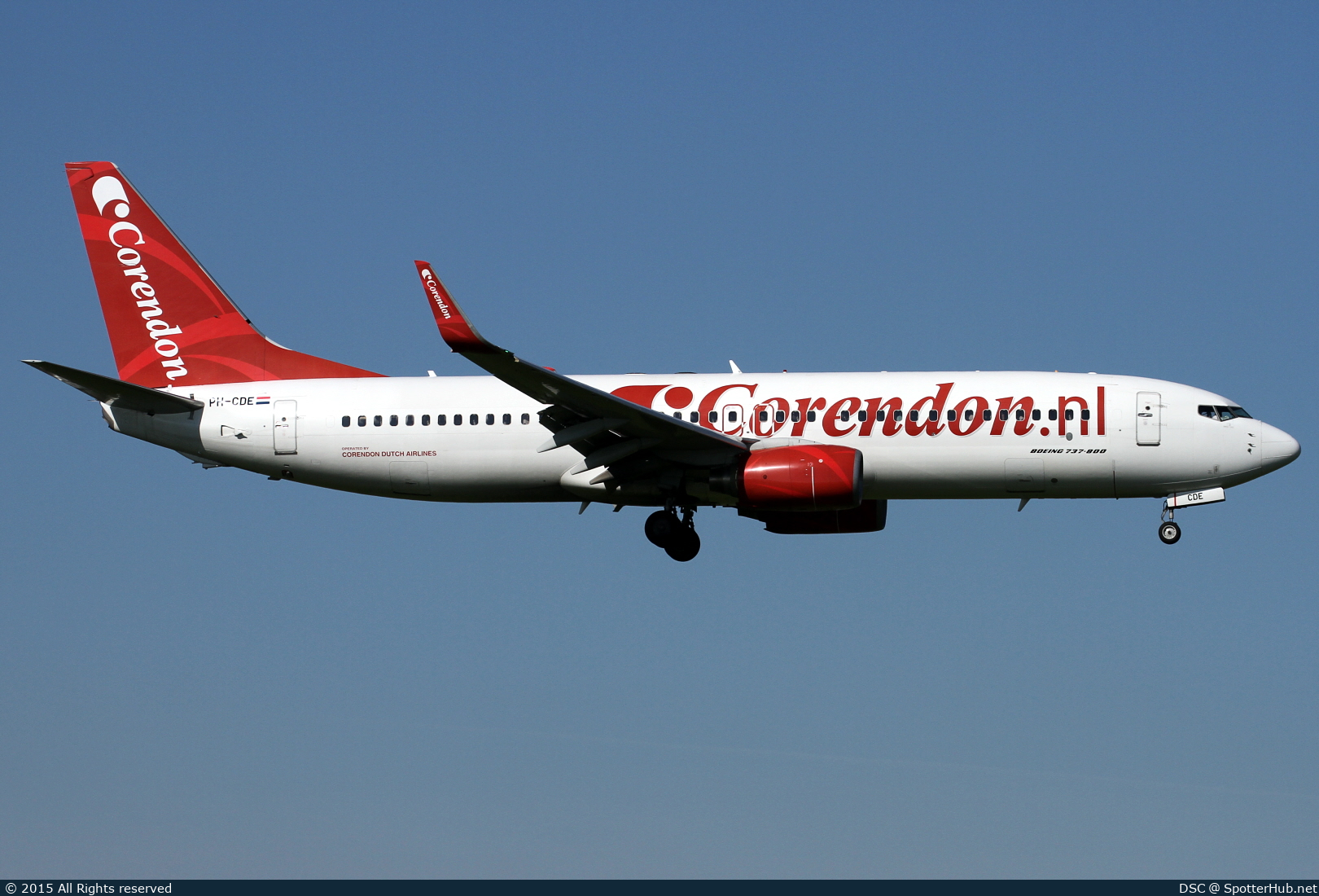 Photo of PH-CDE - Boeing 737-8GQ operated by Corendon Dutch Airlines