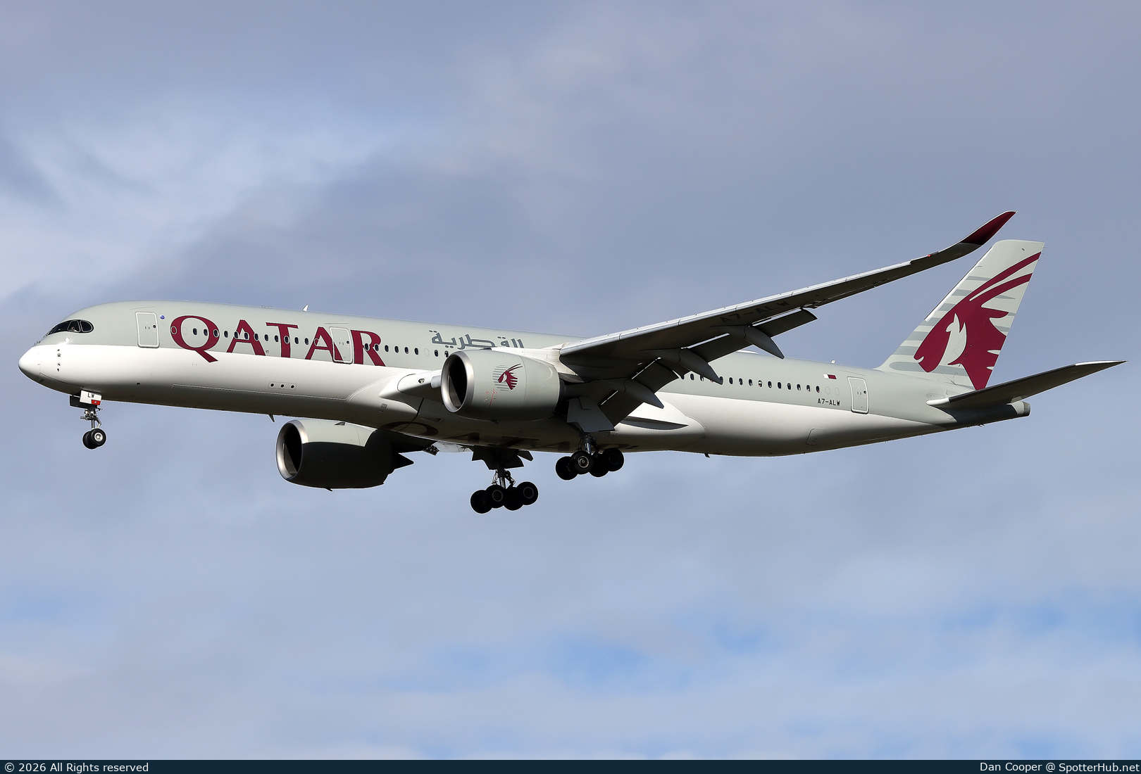Photo of A7-ALW - Airbus A350-941 operated by Qatar Airways