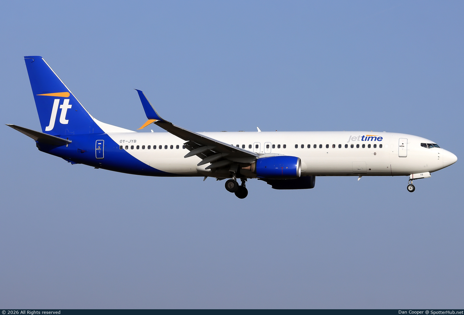 Photo of OY-JYB - Boeing 737-8KN operated by Jettime