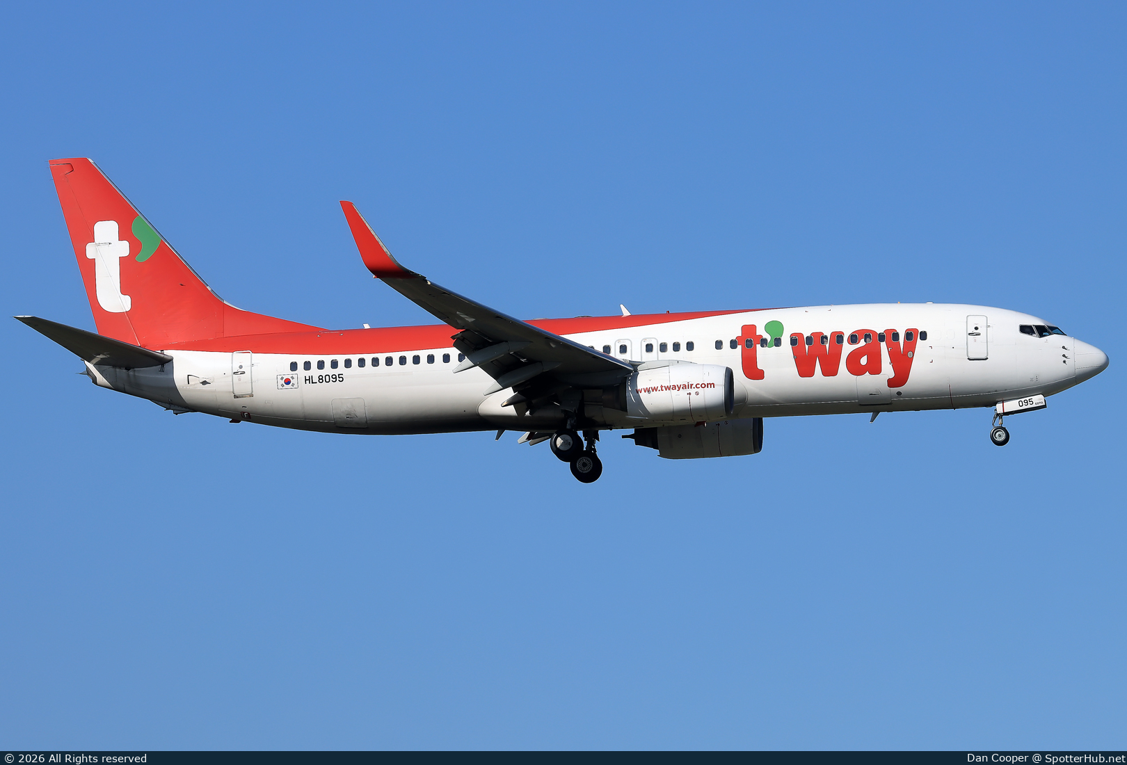 Photo of HL8095 - Boeing 737-8Q8 operated by T'Way Air